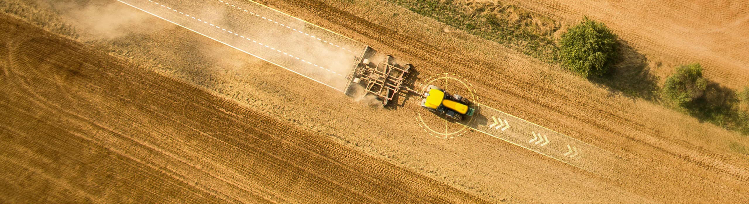 Tractor op het veld